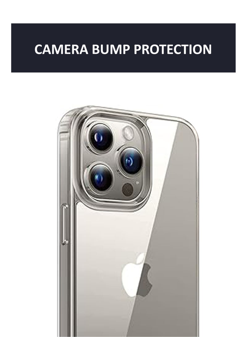 Soft Flexible Transparent Silicone Protective Back Case Cover for iPhone 15 Pro-Transparent - Image 3