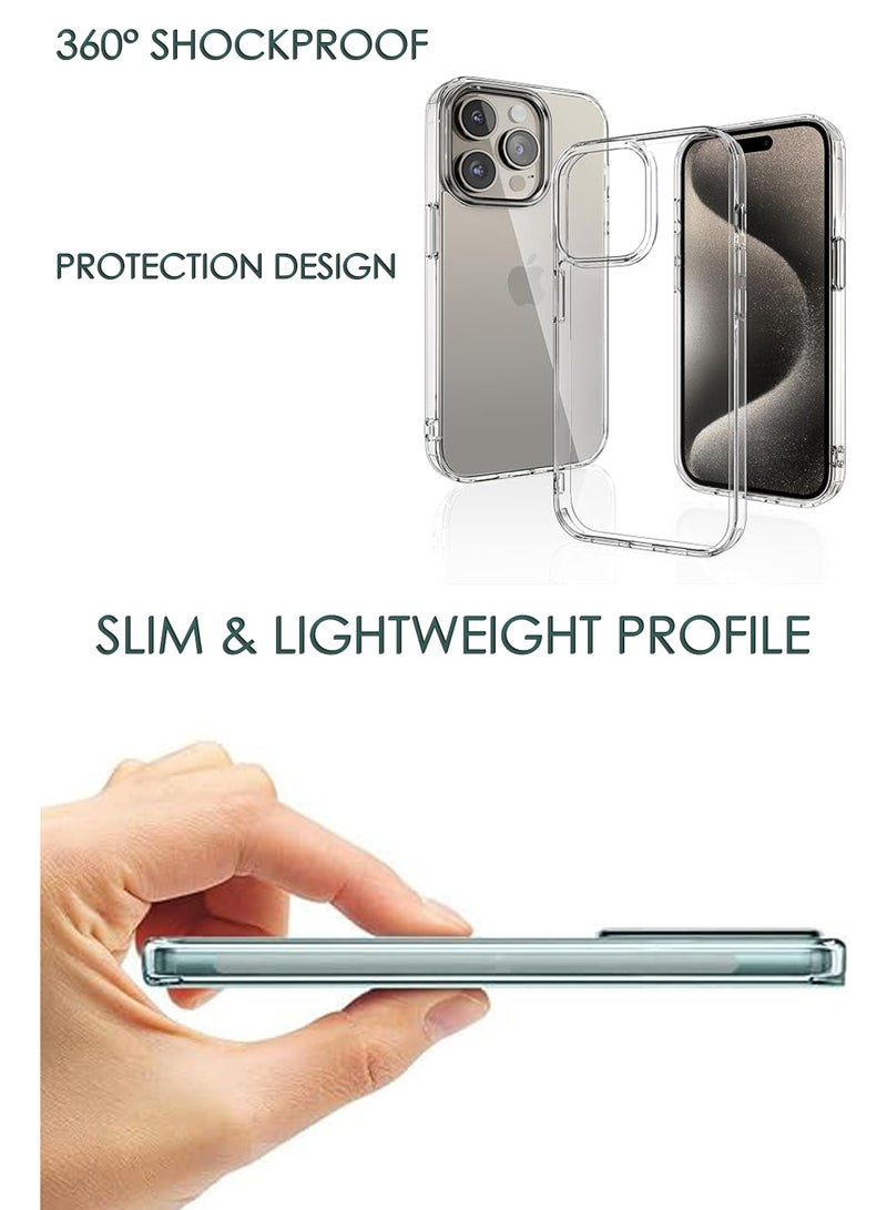 غطاء حماية خلفي من السيليكون الشفاف المرن الناعم لهاتف iPhone 15 Pro - شفاف - Image 2
