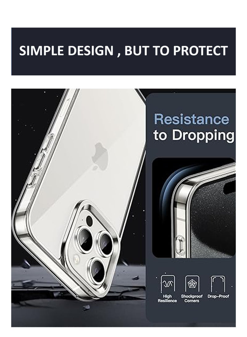 غطاء حماية خلفي من السيليكون الشفاف المرن الناعم لهاتف iPhone 15 Pro - شفاف - Image 4