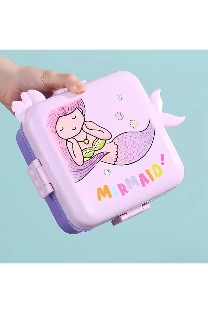 موبكوس صندوق غداء موبكوس للأطفال معزول من الفولاذ المقاوم للصدأ - صندوق بينتو مزدوج مانع للتسرب مع ملعقة ووعاء حساء، آمن للاستخدام في غسالة الأطباق، للمدرسة أو السفر - مثالي للأطفال (أرجواني حورية البحر) - Image 2