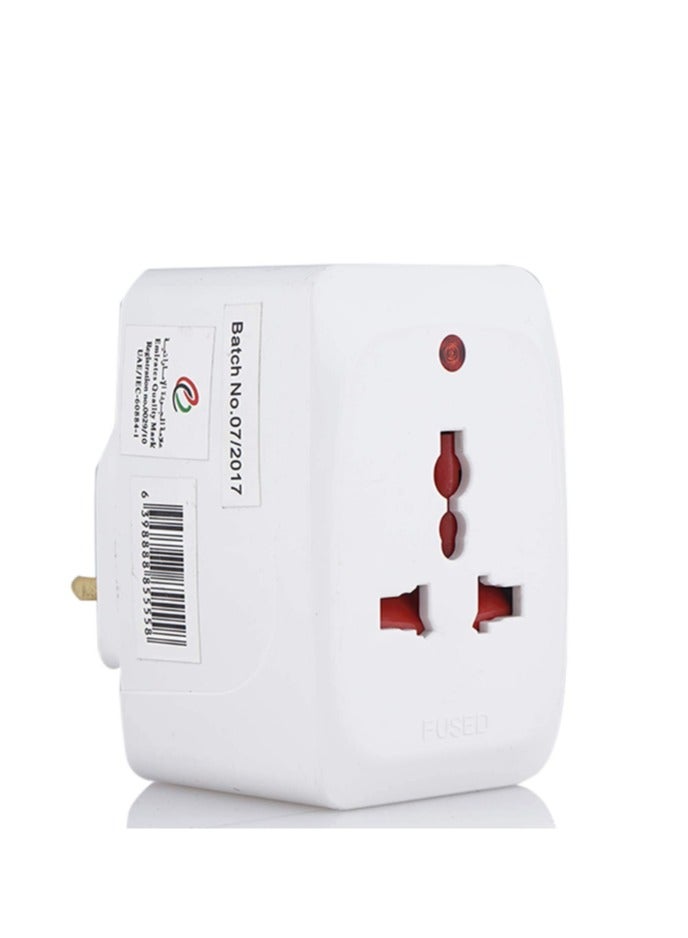 Multi-Plug Universal Socket Adapter, 3-Way Fused, for Work and Home (Pack of 2) - Versatile Power Solution - Image 3