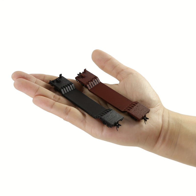 N Scale Printed Black Train Flat Car Sand Table Model Railroad Scene Ornament - Image 3
