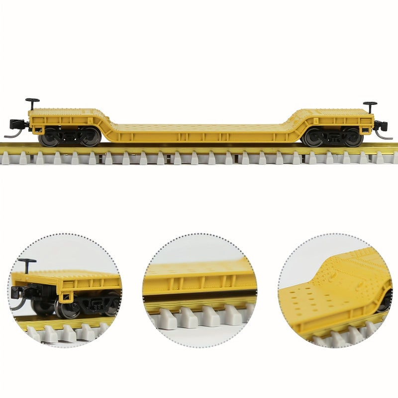 N Scale Printed Black Train Flat Car Sand Table Model Railroad Scene Ornament - Image 5