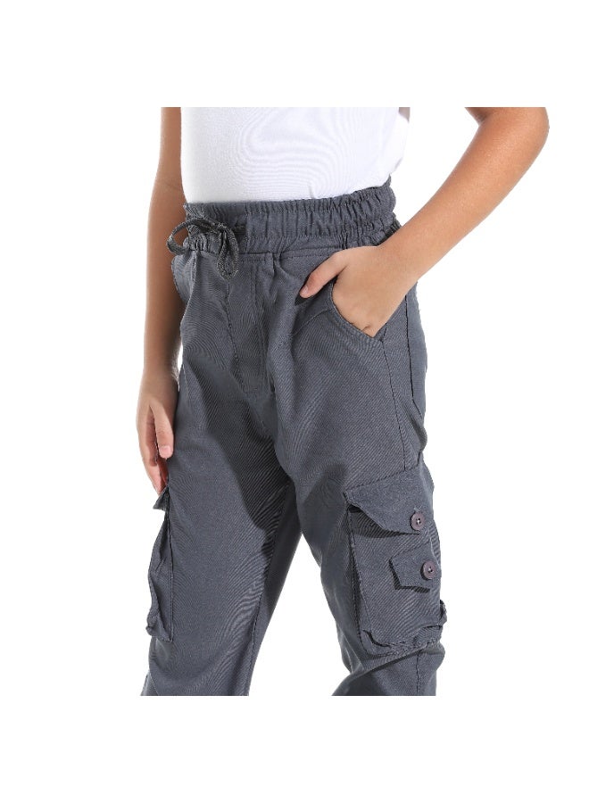 سيزار بنطلون أولادي حبردين مزود بجيوب وزراير جانبية - Image 5