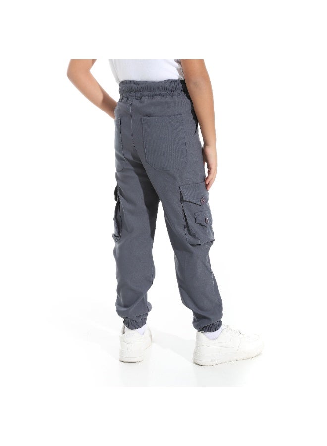 سيزار بنطلون أولادي حبردين مزود بجيوب وزراير جانبية - Image 4