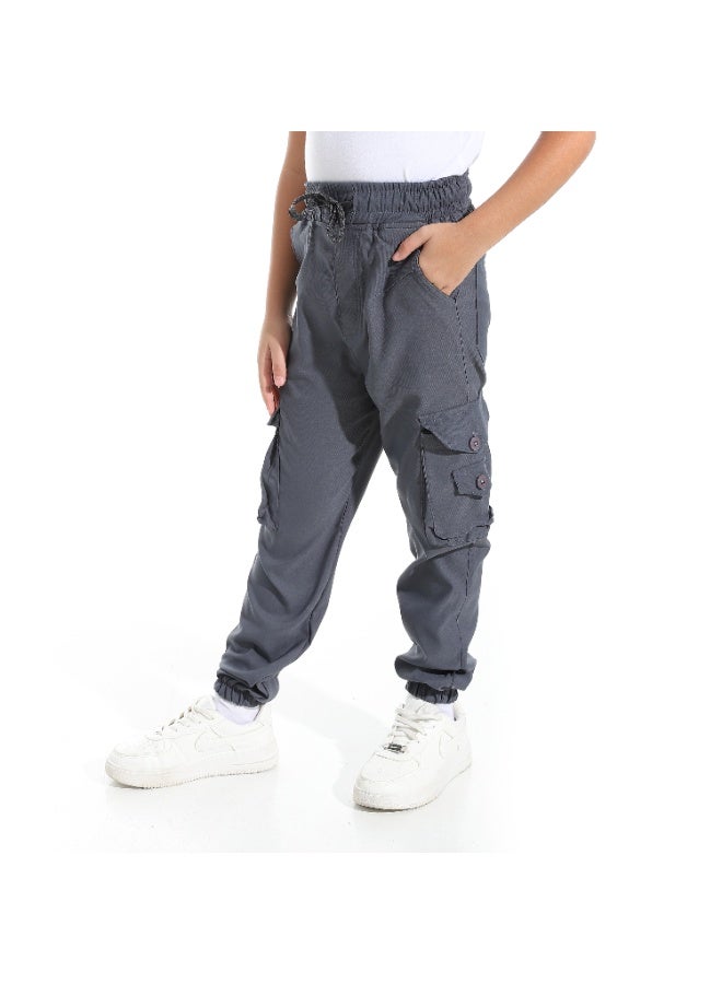 سيزار بنطلون أولادي حبردين مزود بجيوب وزراير جانبية - Image 2