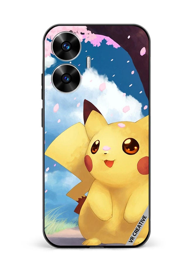VR CREATIVE Protective Case Cover For Realme C55 Spring Pikachu Design Multicolour - Image 1