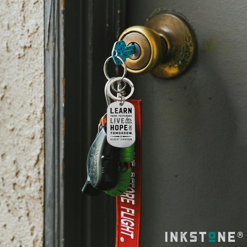 Inkstone Motivational Keychains 12-Pack with Inspirational Quotes - Perfect for Teacher Appreciation, Nurses Week Gifts, and Bulk Keychain Accessories - Dogtag Keychain & Key Chain Design - Image 5