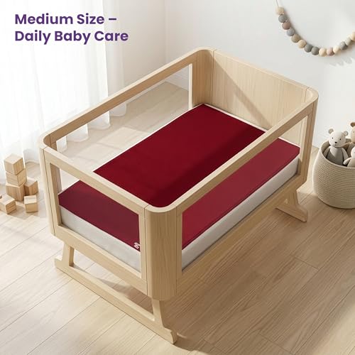 MY ARMOR Baby Dry Sheet for New Born Baby, Anti-Piling Waterproof Mattress Protector for Bed (Quick Drying/Extra Absorbent Dry Sheet for Bed) - Pack of 2 (Medium (70cm x 100cm), Maroon & Royal Blue) - Image 2