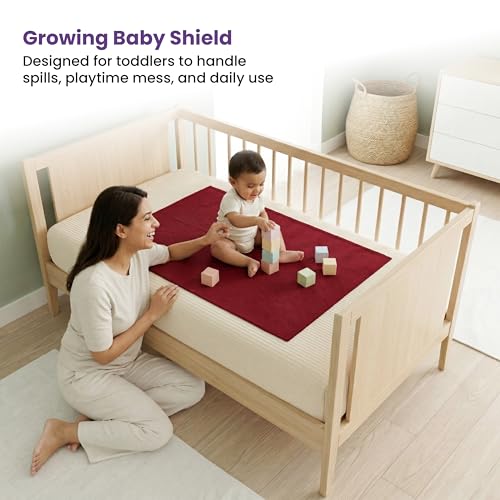 MY ARMOR Baby Dry Sheet for New Born Baby, Anti-Piling Waterproof Mattress Protector for Bed (Quick Drying/Extra Absorbent Dry Sheet for Bed) - Pack of 2 (Medium (70cm x 100cm), Maroon & Royal Blue) - Image 3