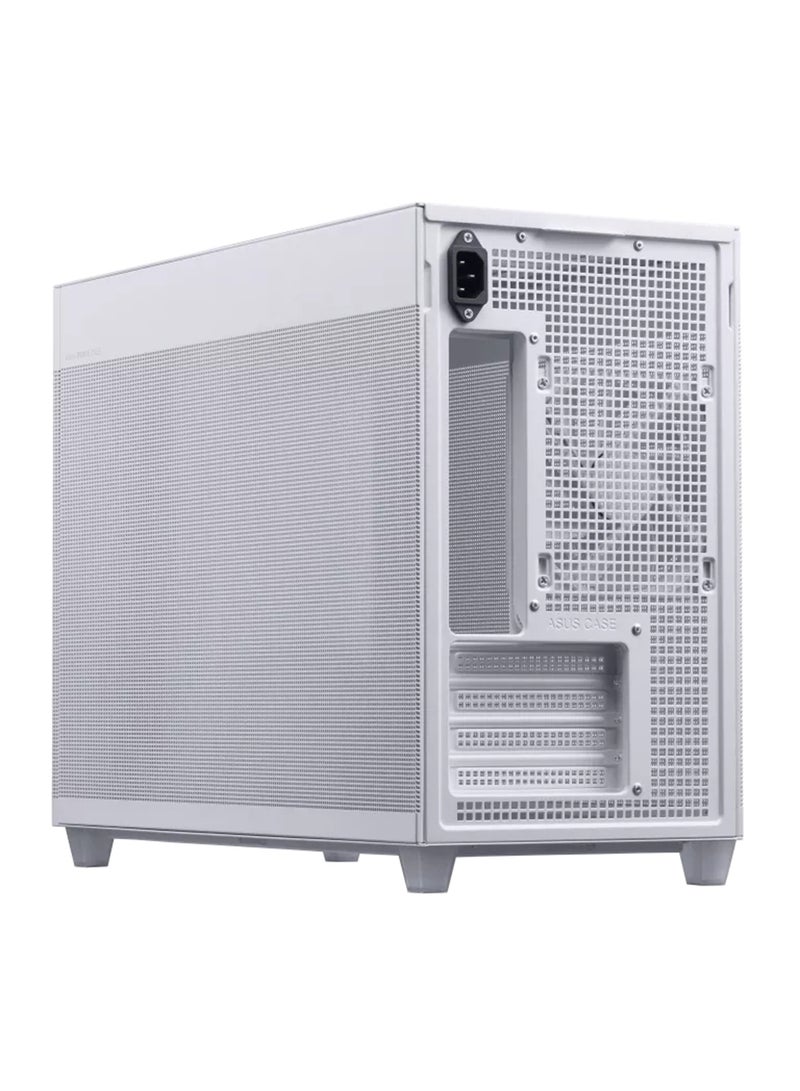 ASUS Prime AP201 Tempered Glass MicroATX Case - Small Tower, Supports Micro-ATX & Mini-ITX Motherboards, 1 x 2.5" Drive Bay, 3 x 2.5"/3.5" Combo Bays, 4 Expansion Slots, Front I/O with USB 3.2 Gen 2 Type-C, Top & Rear Radiator Support up to 360mm, 1 x 120mm Rear Fan, 32mm Cable Management, Removable Bottom Dust Filter | 90DC00G3-B39010 White - Image 4