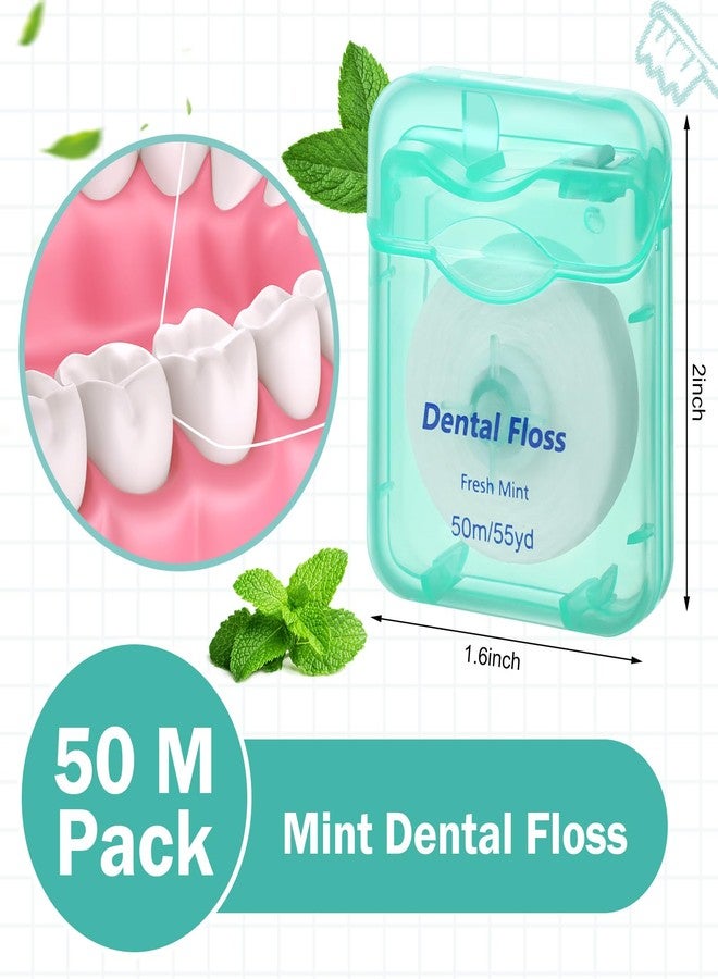 FillTouch 36 Pack Mini Dental Floss Bulk Mint Flavored 50m Each Travel Dental Floss Oral Care for Teeth and Gum Protection(Green) - Image 2
