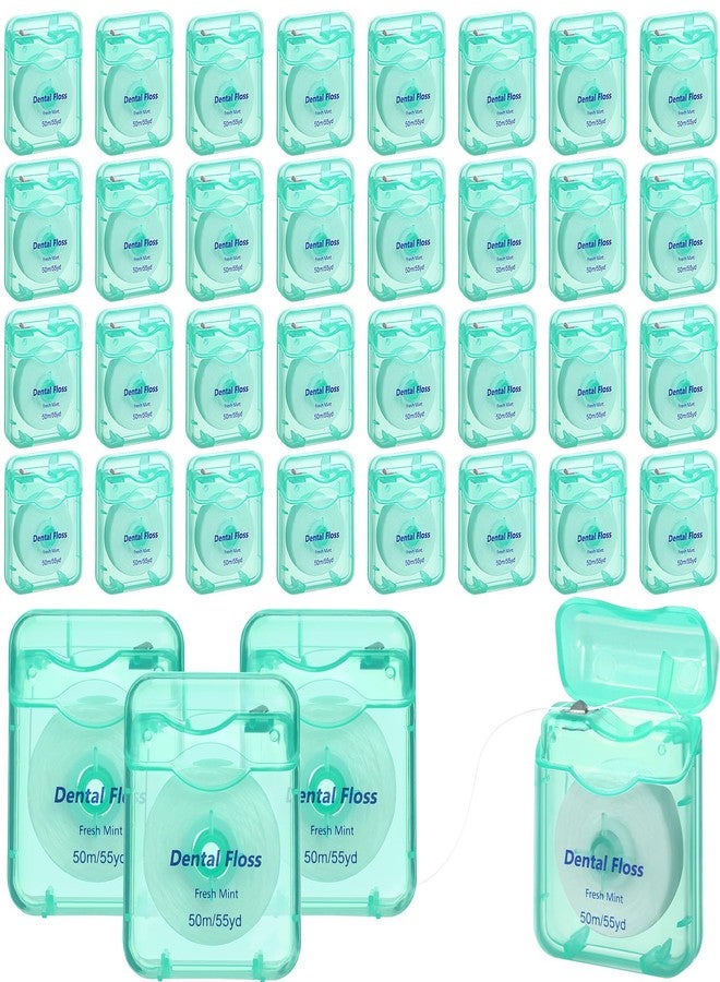 FillTouch 36 Pack Mini Dental Floss Bulk Mint Flavored 50m Each Travel Dental Floss Oral Care for Teeth and Gum Protection(Green) - Image 1