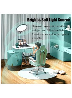 XiuWoo 10.5 inch video conference lighting for meeting, full screen ring light with stand and phone holder, desktop light for live streaming, video recording, makeup, video lighting for computer laptop  - Image 4