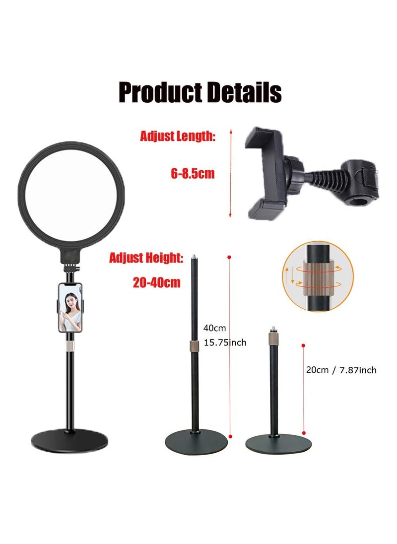 XiuWoo - 10.5 inch video conference lighting for meeting, full screen ring light with stand and phone holder, desktop light for live streaming, video recording, makeup, video lighting for computer laptop - Image 1