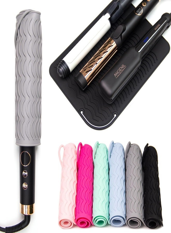 ANGENIL Large Heat Resistant Silicone Mat Sleeve Pad for Hair Straightener Curling Irons Styling Tools, Titanium Ceramic Flat Iron Mat Travel Anti Scald and Heat Resistant Pad, Max-Size 11.02" x 7.9" - Image 4