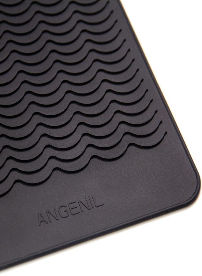 ANGENIL Large Heat Resistant Silicone Mat Sleeve Pad for Hair Straightener Curling Irons Styling Tools, Titanium Ceramic Flat Iron Mat Travel Anti Scald and Heat Resistant Pad, Max-Size 11.02" x 7.9" - Image 2