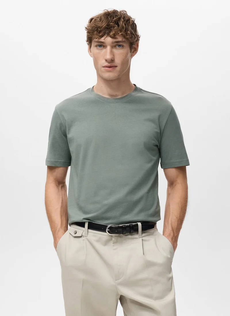 Mango Man 100% cotton slim-fit t-shirt