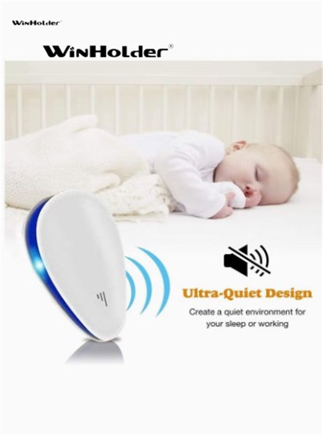 Winholder，2Pcs Ultrasonic Pest Repeller Electronic Pest Repellent Plug in for Indoor Defende Use for Drive Fleas Mosquitos Bed Bugs Cockroach Rats Rodents Mice Insect Ants Spiders Away，Keep away from