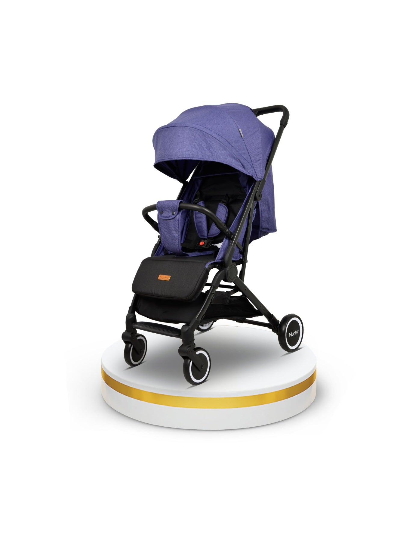 Bravo Baby/Kids Travel Stroller 0 36 months, Storage Basket, Detachable Bumper, 5 Point Safety Harness, Compact Foldable Design, Sky
