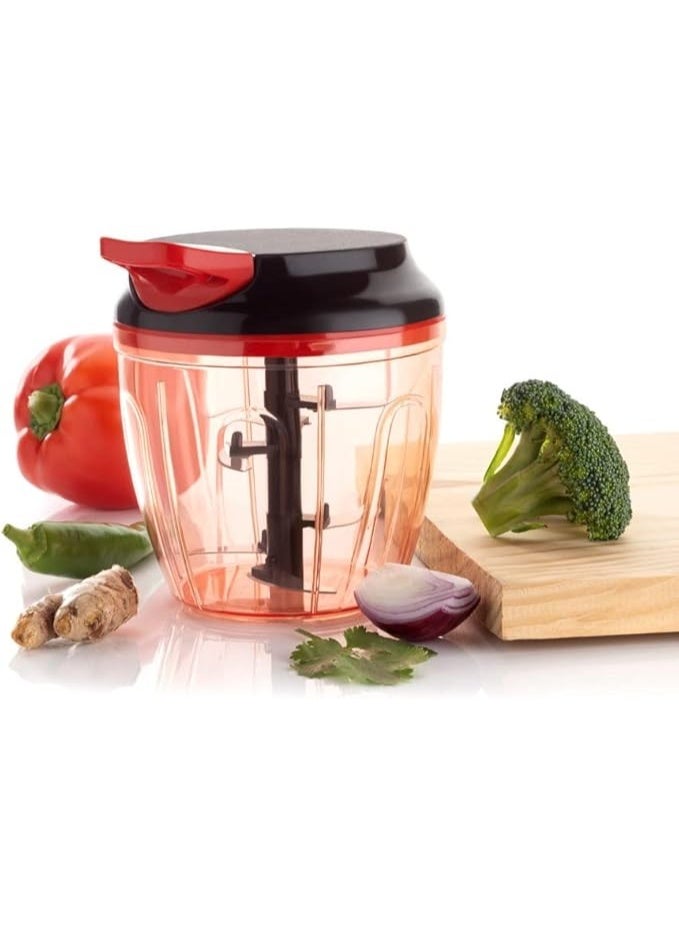 بروماس مفرمة طعام يدوية بـ 6 شفرات – قطاعة خضروات آمنة خالية من BPA بقبضة مريحة - Image 1