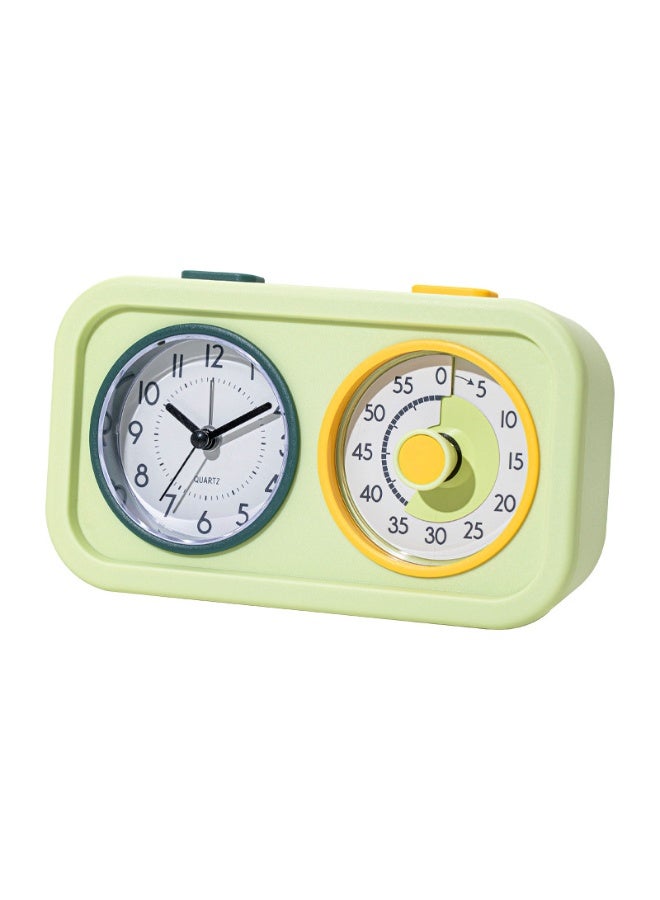 Visual Timer for Kids with Clock, 60 Minute Countdown Timer for Classroom, Home, Kitchen, Work, Dual-Screen Pomodoro Timer with Alarm Clock, Silent Time Management Tool with Night Light - Image 1
