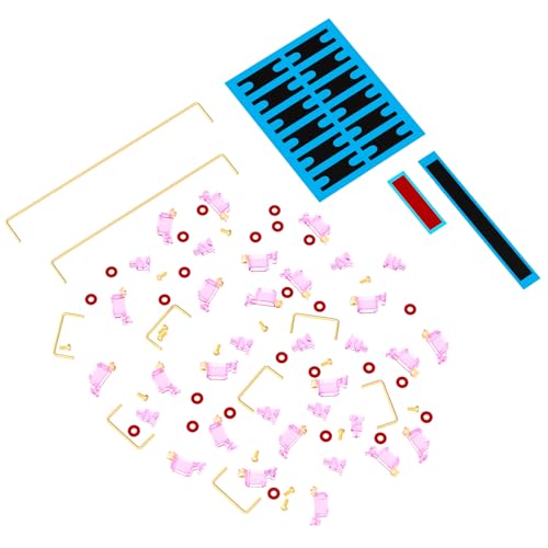 DUROCK Stabilizer V3, Screw in Stabilizers with 2u 6.25u 7u Wires, PCB Mount Keyboard Stabilizers for Mechanical Keyboards (V3 Pink 100% Kit) - Image 5