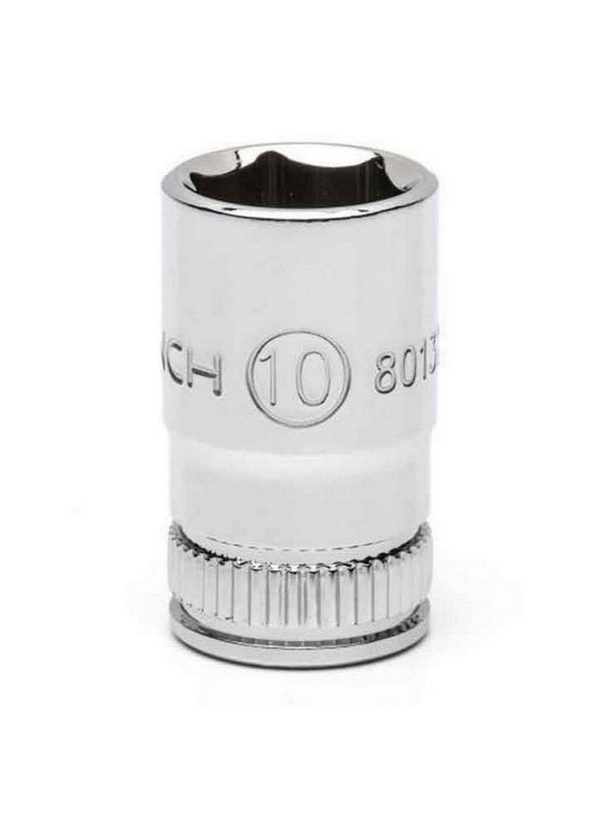 GearWrench 6-Point Standard Metric Socket Silver 1/4 Inch x 10 mm 80132 - Image 1