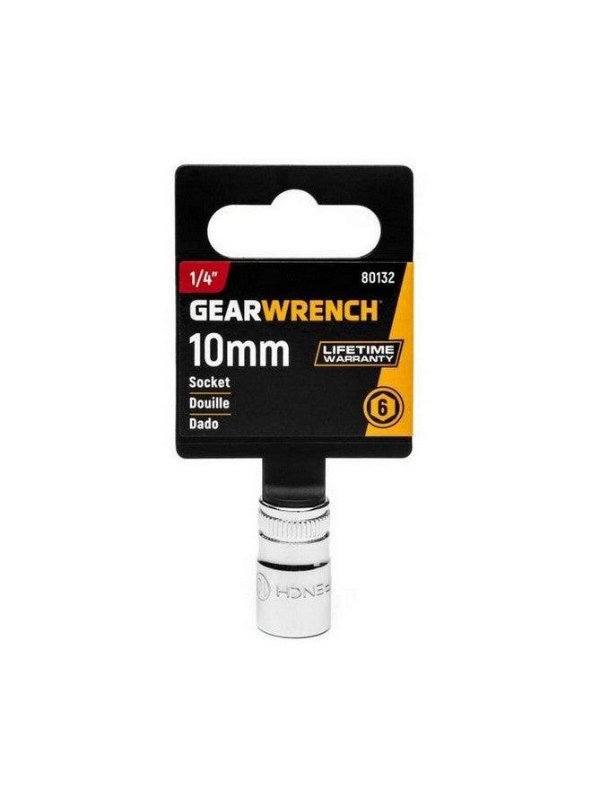 GearWrench 6-Point Standard Metric Socket Silver 1/4 Inch x 10 mm 80132 - Image 2