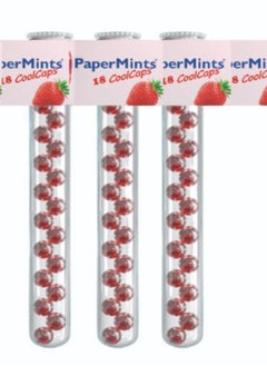 papermints Pepper Mints Scented Granules, 18 pieces, Strawberry Flavor 3 Packs 