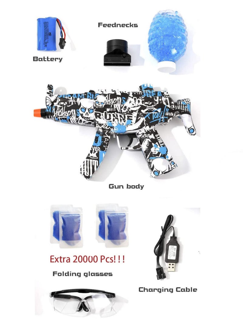MissTiara - Electric Gel Water Gun MP5 with 20000 Water Bombs and Goggles, Outdoor Activities Shooting Game - Image 1