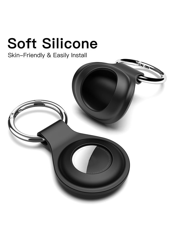 Peachjoy 4 Pcs AirTag Silicone Case, AirTag Holder Shock-proof Protective Cover, AirTag Keychain for Keys, Bags, Luggage, Pet Collars, Anti-Lost and Scratch-Resistant Design  - Image 3