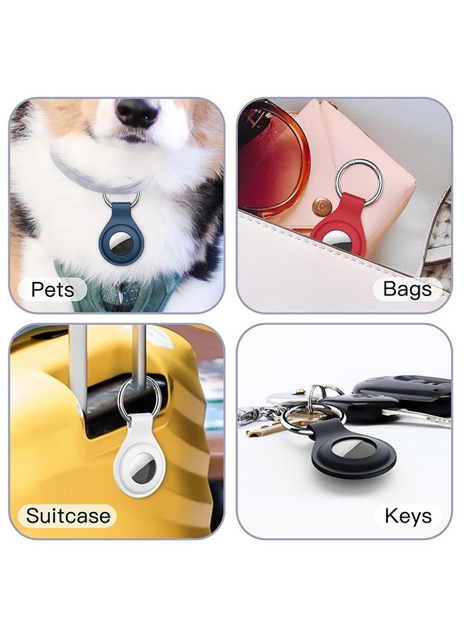 Peachjoy 4 Pcs AirTag Silicone Case, AirTag Holder Shock-proof Protective Cover, AirTag Keychain for Keys, Bags, Luggage, Pet Collars, Anti-Lost and Scratch-Resistant Design  - Image 4