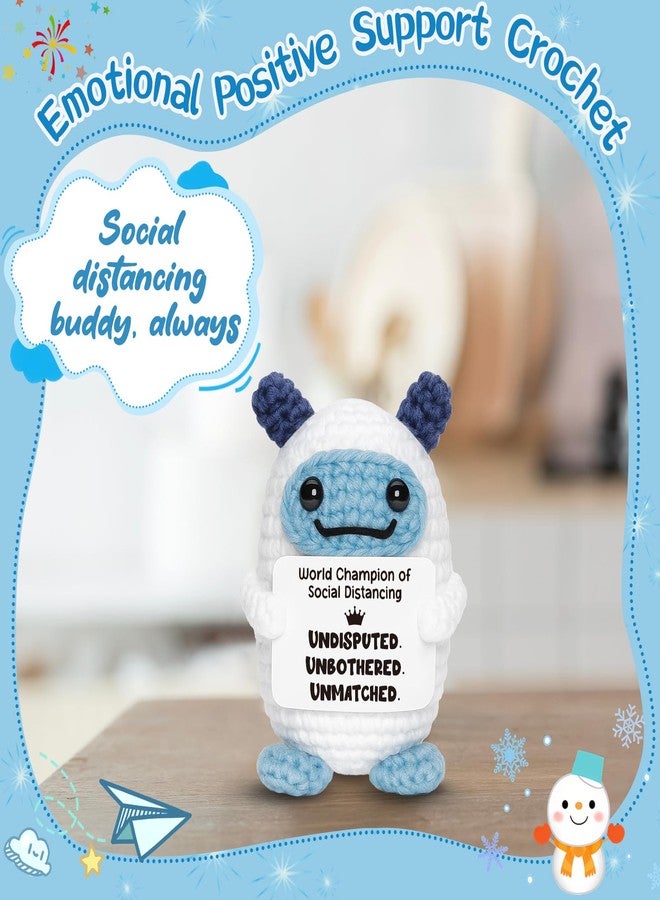 Frabaca Handmade Crocheted Funny Mini Plush Figure - Witty Desk Decor & Humorous Gag Gift for Introverts, Bestie, Friends, and The Comfort-Loving Homebody - Image 2