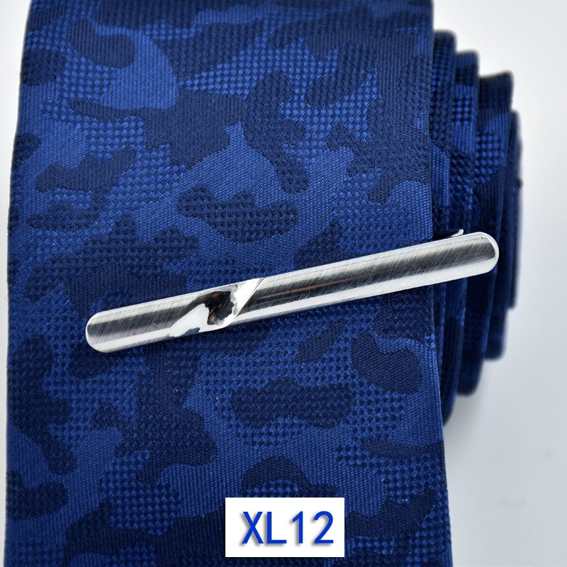 Men'S Tie Clip High Quality Polished Business Dress Professional Silver Simple Factory Copper Tie Clip - Image 1