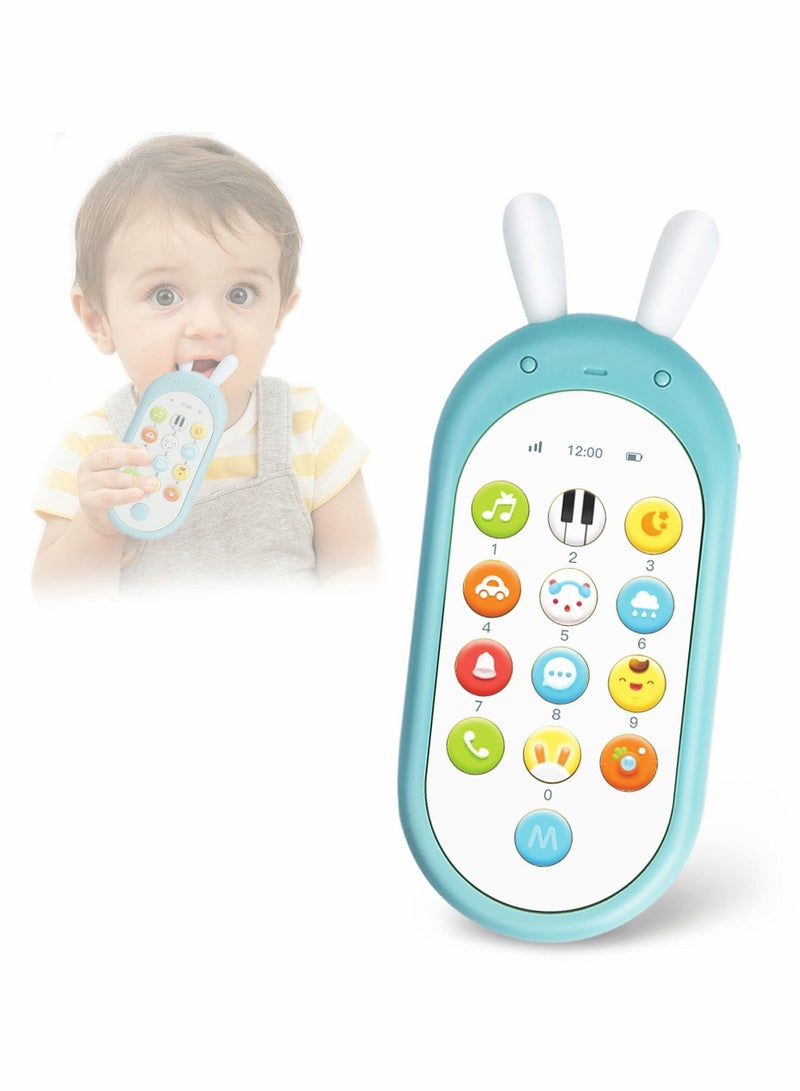SYOSI Baby Early Education Toys Mobile Phone, Music Teething Glowing Toy Talking Educational Toy Birthday Gift for Preschool Children - Image 1