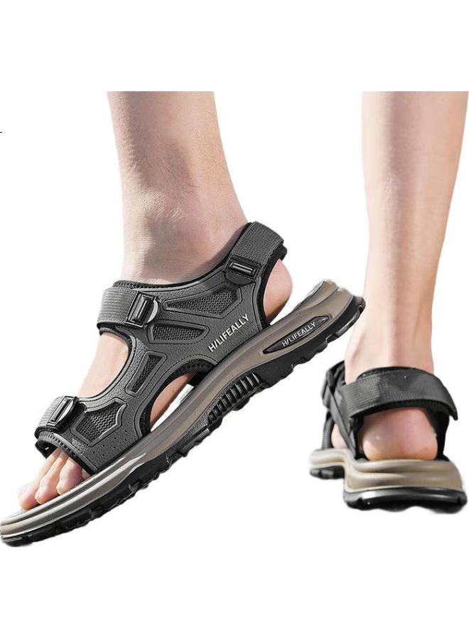 HLA Men'S Fashion Casual Sandals, Wear-Resistant And Comfortable Beach Shoes Haalxm2Dbg088 Grey Size 42 - Image 3