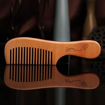 Healifty 4pcs Peach Wooden Comb Anti Static Hair Comb Wide Tooth Contour Combs - Image 5
