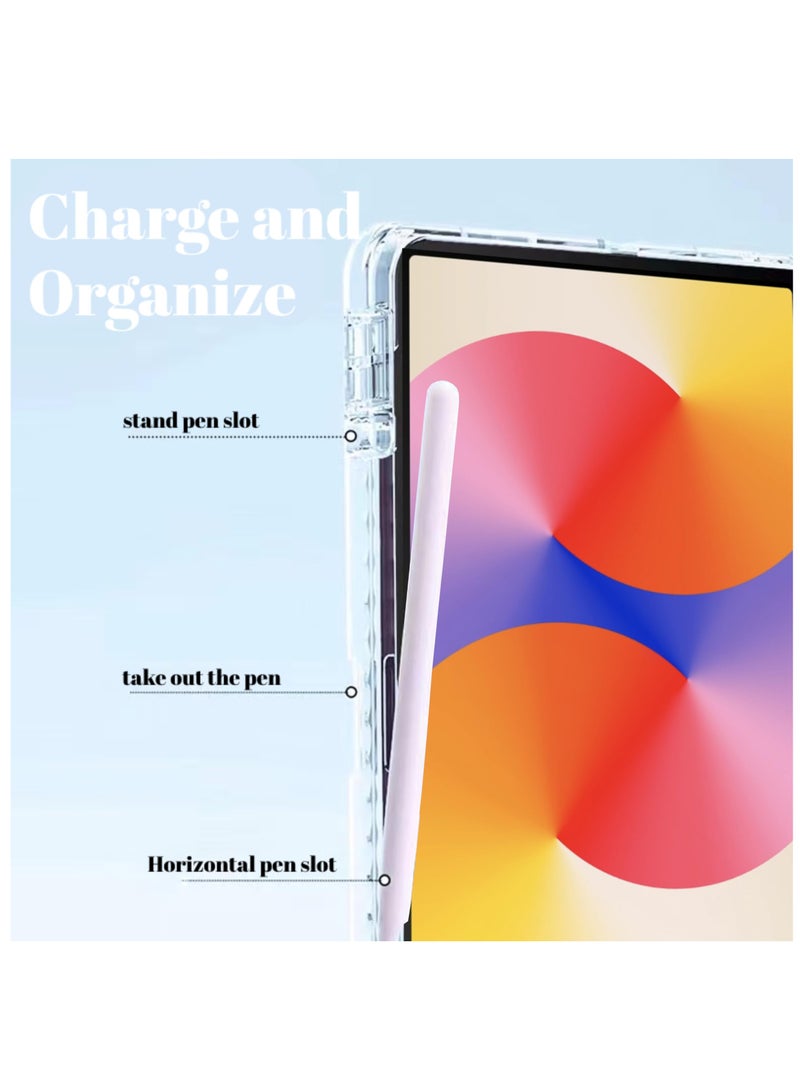 اليشمك متوافق مع هواوي MatePad SE 11 بوصة 2024 / MatePad 11 بوصة 2023 الاكريليك شفافة مضادة للاصفرار حالة الكمبيوتر اللوحي ، مع حامل القلم التلقائي النوم / الصحوة متعددة زاوية حامل ( أسود ) - Image 4