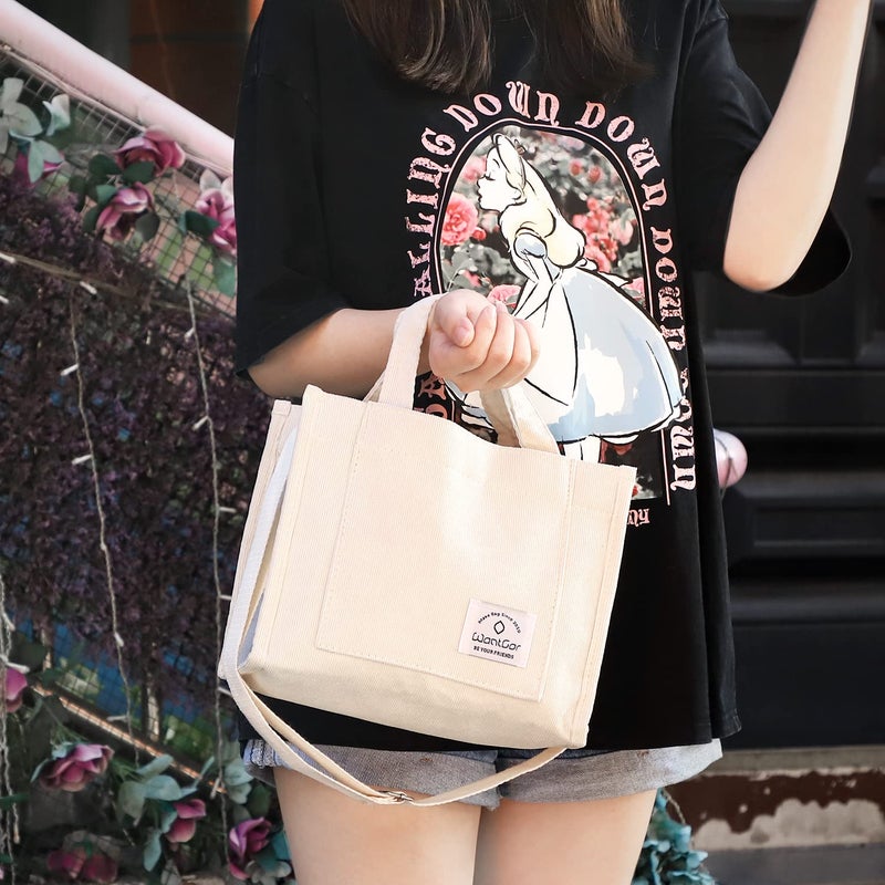 WantGor Tote Bag for Women, Corduroy Crossbody Bags Shoulder Handbag Satchel Hobo Bag Purse - Image 3