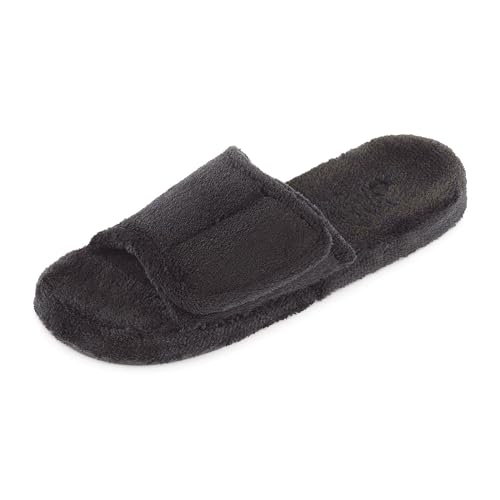 Acorn Men's Adjustable Spa Slide Slipper, Black, 10.5-11.5 - Image 1
