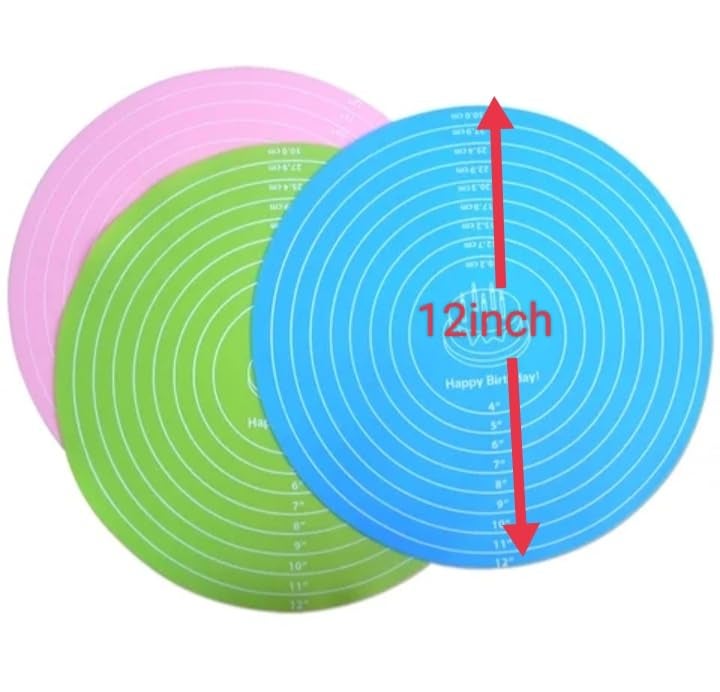 SHOAIB Baking mat for Rolling Pizza Base Cookies and rotis Round Shape Silicone Rolling mat Dough Rolling - Image 5