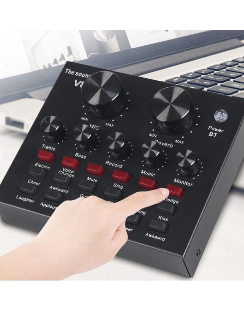 1 Set of Practical Livestreaming Sound Card Computer Phone Sound Music Mixer Board - Image 4