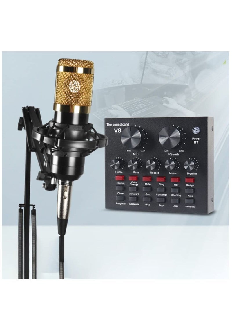 1 Set of Practical Livestreaming Sound Card Computer Phone Sound Music Mixer Board - Image 3