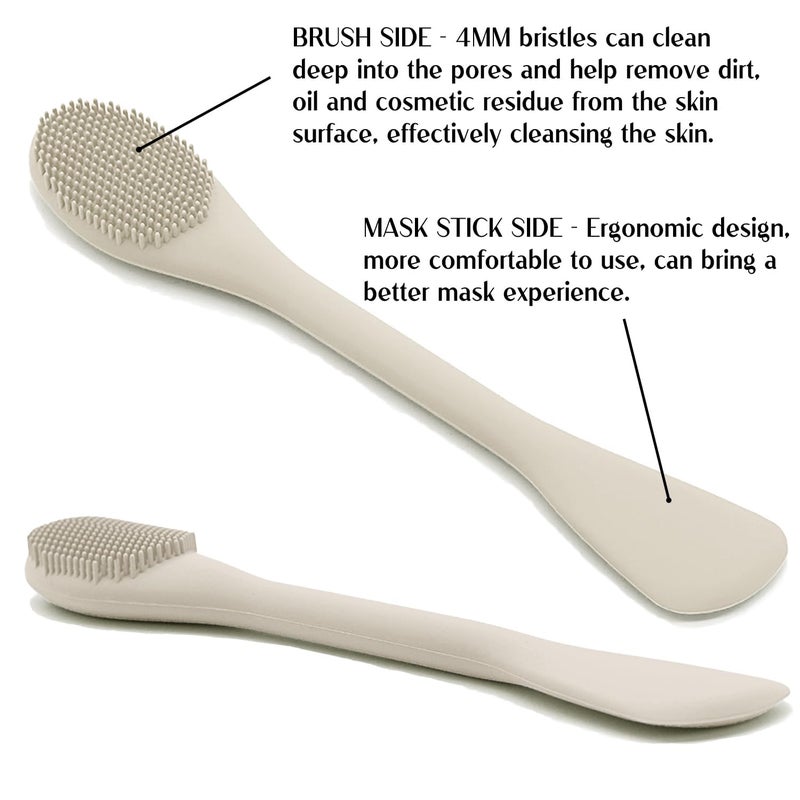 RamPula Face Mask Brush Applicator, Mask Brushes For Facials Cleansing & Exfoliating, Facial Clay Mask Applicator Tool Silicone Mask Spatula Cream Skincare For Apply Cream, Lotion, Mud, Clay (Black+Starlight) - Image 3