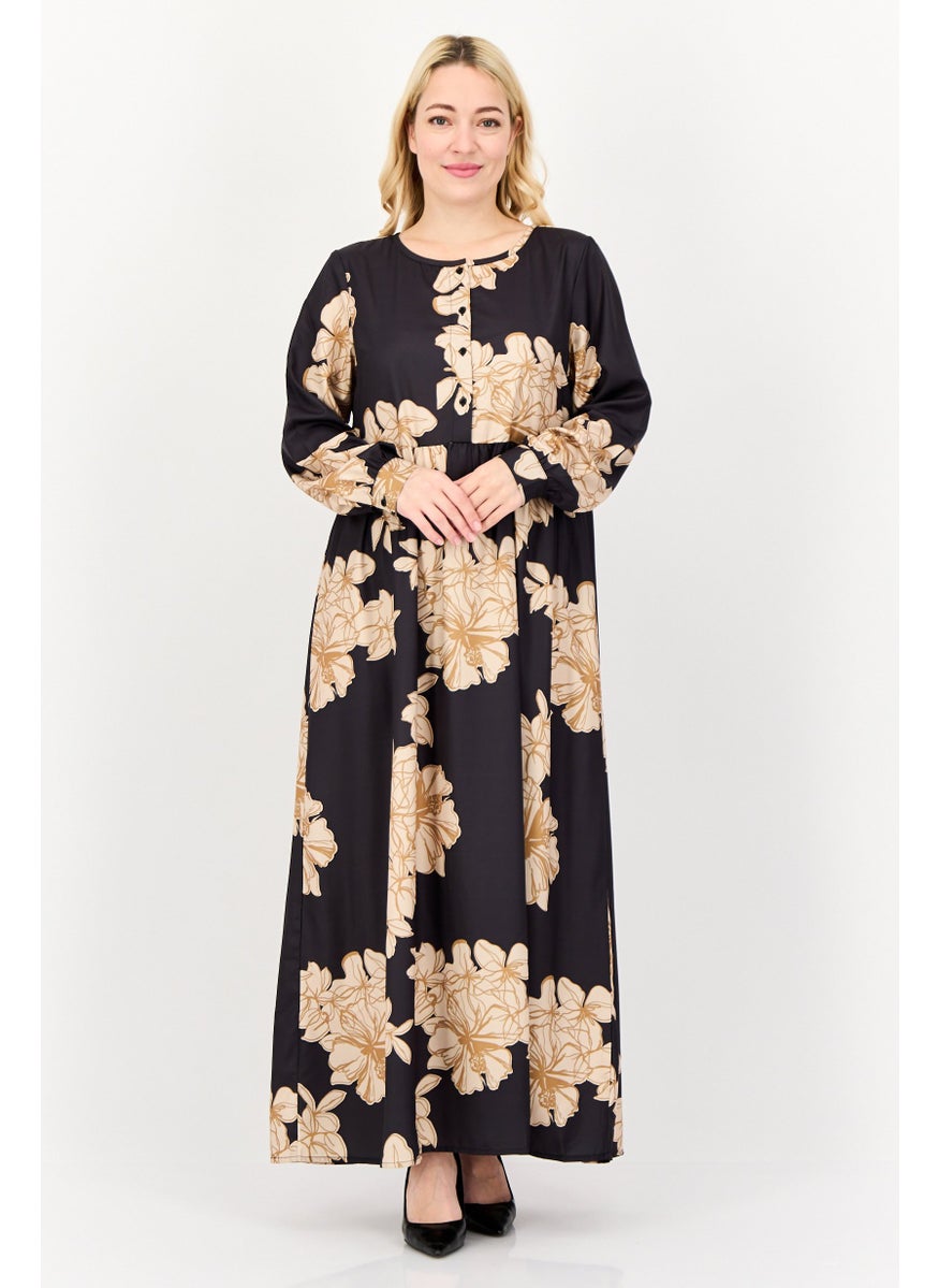 Kathy Ireland Women Floral Print Maxi Dress, Multicolor  - Image 1