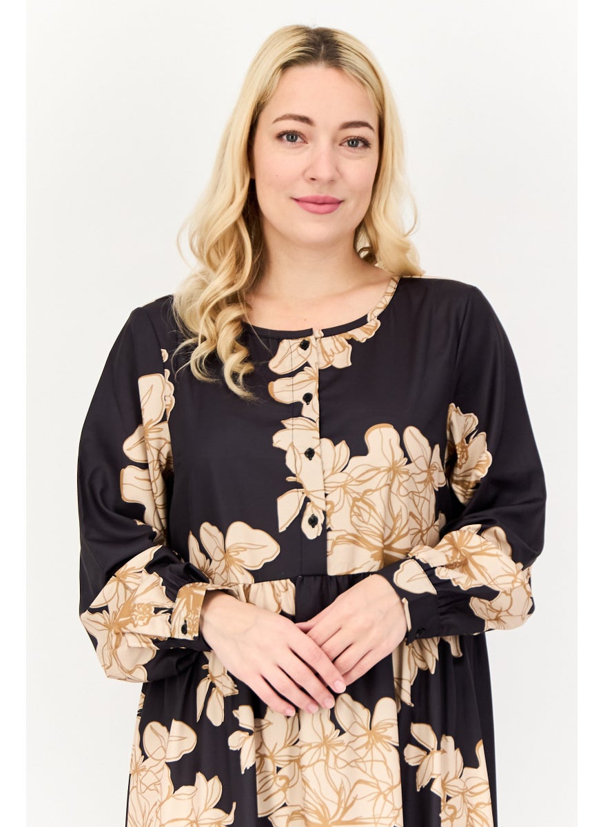 Kathy Ireland Women Floral Print Maxi Dress, Multicolor  - Image 2