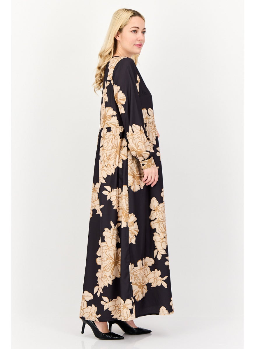 Kathy Ireland Women Floral Print Maxi Dress, Multicolor  - Image 4
