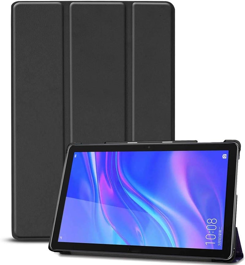 Case Compatible With Huawei Mediapad M6 10.8, Tri-Fold Ultra Slim  Lightweight,Convenient Magnetic Stand  With Auto Wake/Sleep Case Cover Fits Huawei M6 10.8 Inch Black - Image 1