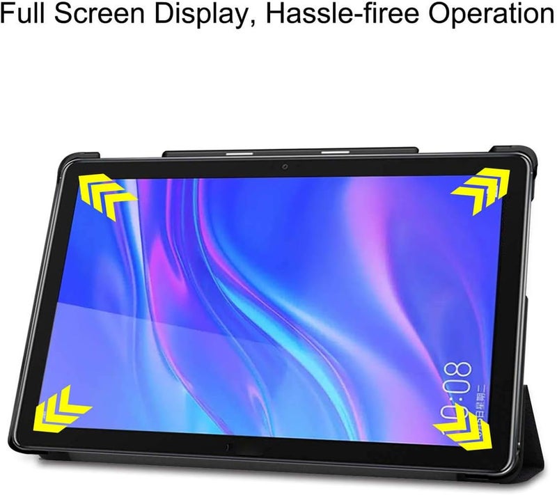 Case Compatible With Huawei Mediapad M6 10.8, Tri-Fold Ultra Slim  Lightweight,Convenient Magnetic Stand  With Auto Wake/Sleep Case Cover Fits Huawei M6 10.8 Inch Black - Image 5